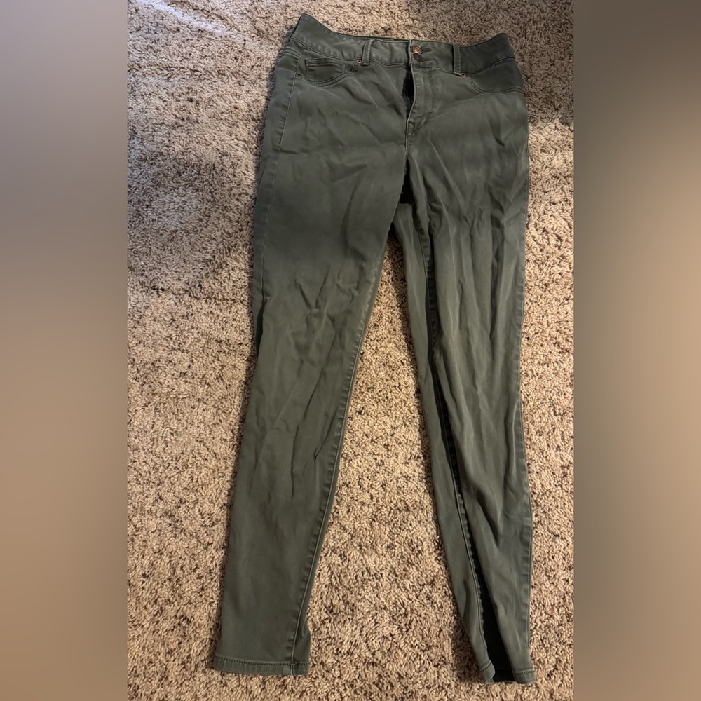 Olive Green Skinny Pants